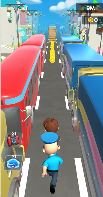 City Run 3 gameplay — beginner run through neon city streets